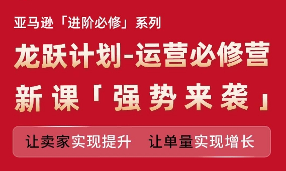 亚马逊进阶必修系列，龙跃计划-运营必修营新课，让卖家实现提升 让单量实现增长-网创资源社