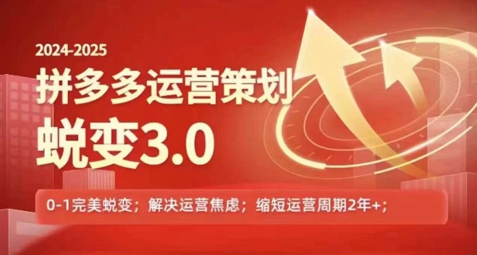 2024-2025拼多多运营策略蜕变3.0，0~1完美蜕变，解决信息焦虑-网创资源社