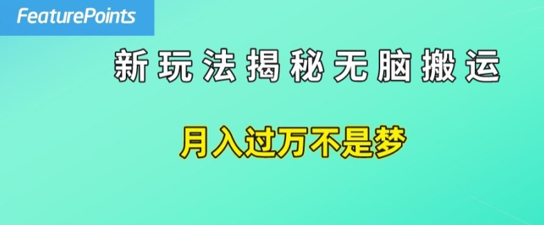 简单操作，每天50美元收入，搬运就是赚钱的秘诀【揭秘】-网创资源社