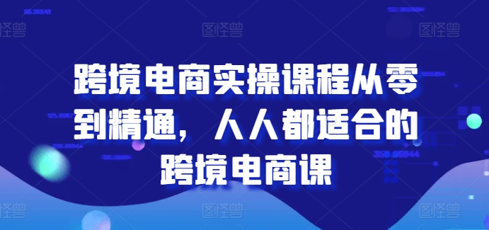 跨境电商实操课程从零到精通，人人都适合的跨境电商课-网创资源社