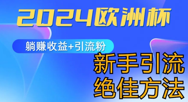 2024欧洲杯风口的玩法及实现收益躺赚+引流粉丝的方法，新手小白绝佳项目【揭秘】-网创资源社