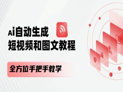 AI自动生成短视频和图文课程，全方位手把手教学-网创资源社