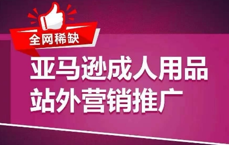 全网稀缺！亚马逊成人用品站外营销推广，​教你引爆站外流量，开启爆单模式-网创资源社