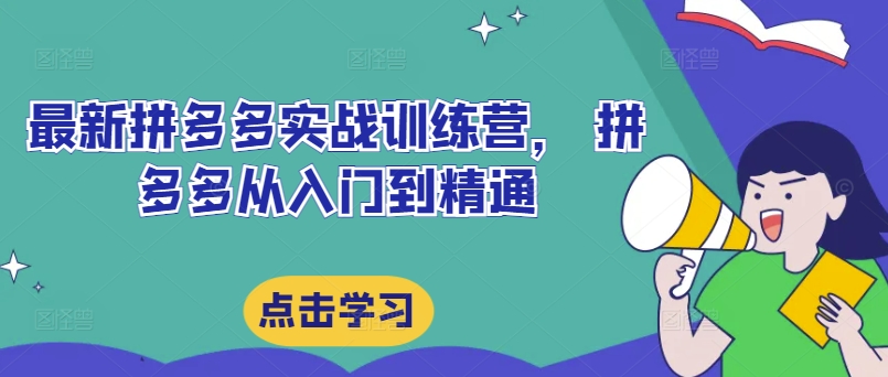 最新拼多多实战训练营， 拼多多从入门到精通-网创资源社