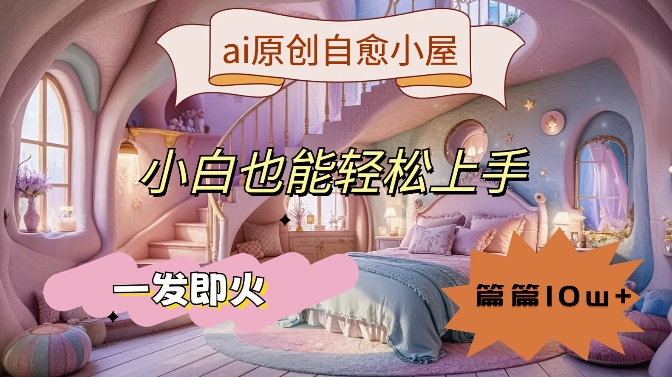 ai原创治愈小屋，小白也能轻松上手，一发即火，篇篇10w+【揭秘】-网创资源社