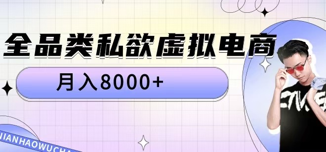 全品类私欲虚拟电商，月入8000+【揭秘】-网创资源社