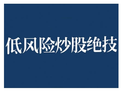 2024低风险股票实操营，低风险，高回报-网创资源社